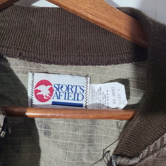 Vintage 80s Sports Afield Forest Camo Large Full Zip Jacket Made in USA - Picture 3 of 5